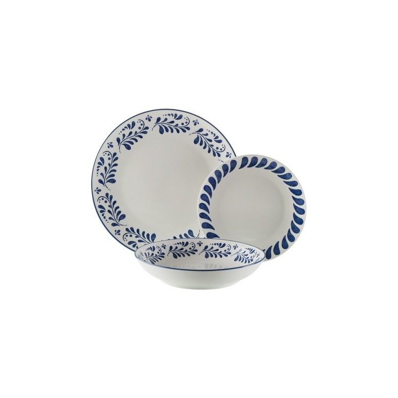 VAJILLA PORCELANA 18 PIEZAS JULIA  22590054