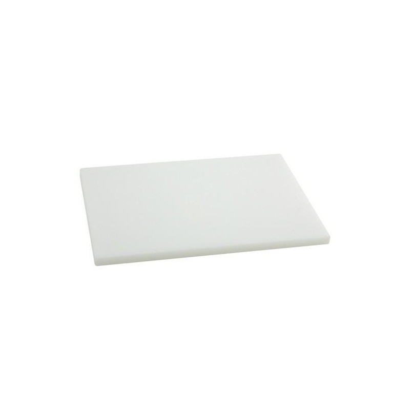 TABLA CORTAR POLIETILENO 38X28X1.5CM  BLANCA