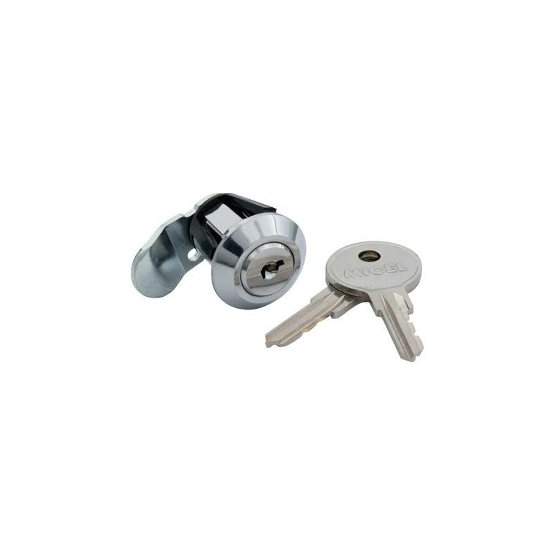 CERRADURA BUZON CURVA C/CLIP CM22 20MM CROMO