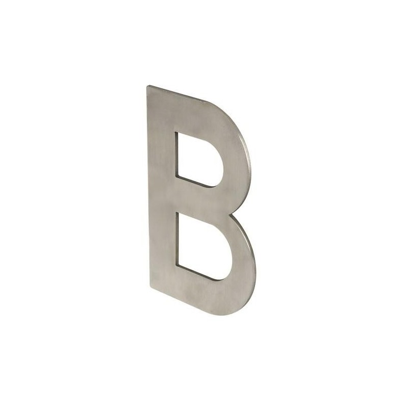 LETRA B ADHESIVA 100X64X2MM INOX SATINADO