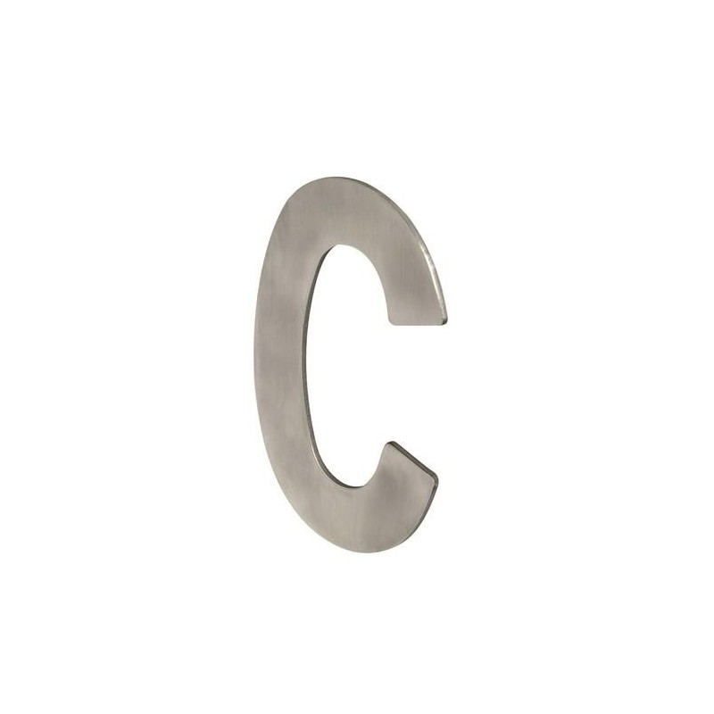 LETRA C ADHESIVA 100X64X2MM INOX SATINADO