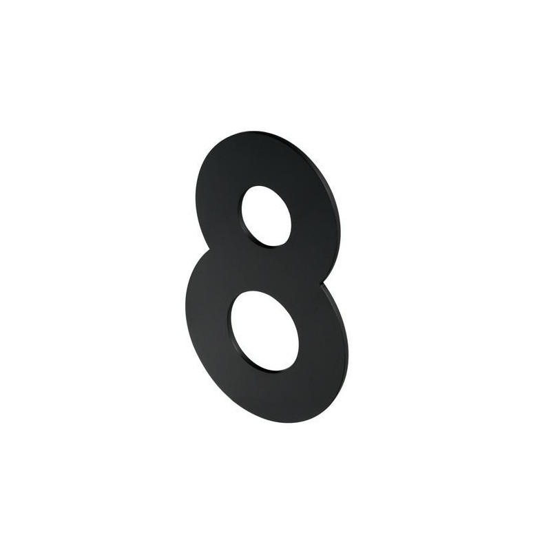 NUMERO 8 ADHESIVO 100X64X2MM INOX NEGRO MATE
