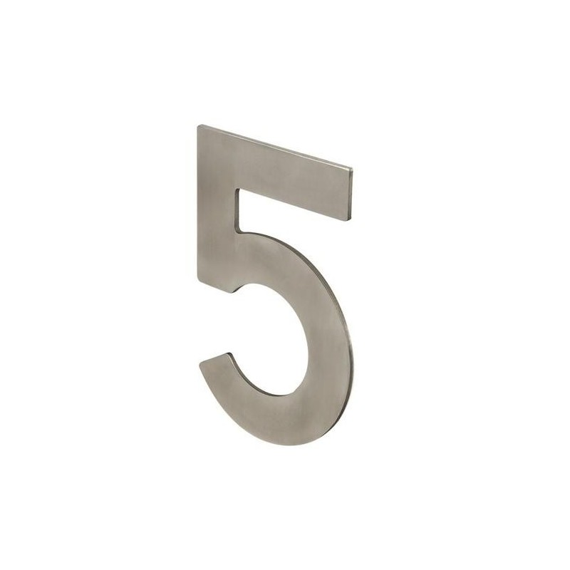 NUMERO 5 P/ATORNILLAR 100X64X2MM INOX SATINADO