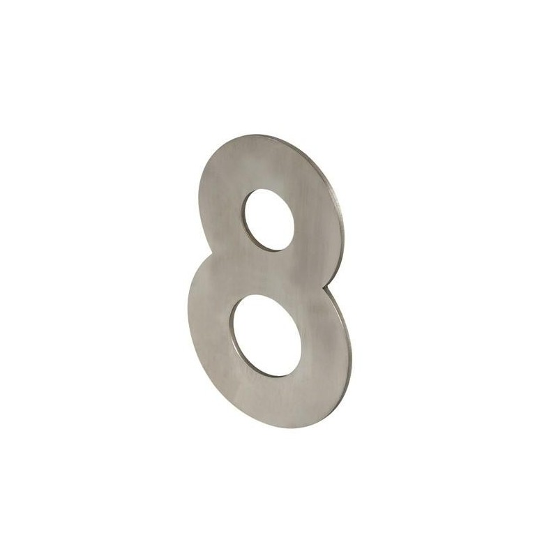 NUMERO 8 P/ATORNILLAR 100X64X2MM INOX SATINADO