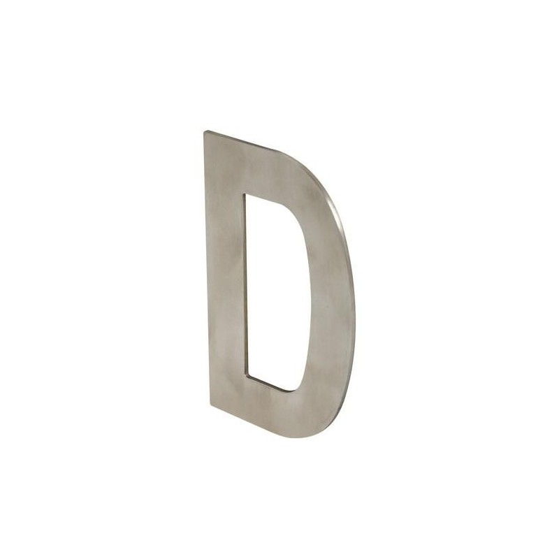 LETRA D P/ATORNILLAR 100X64X2MM INOX SATINADO