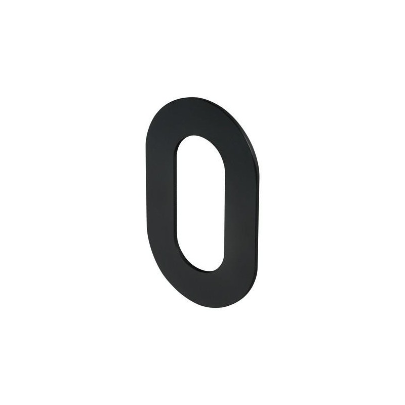 NUMERO 0 P/ATORNILLAR 100X64X2MM INOX NEGRO MATE