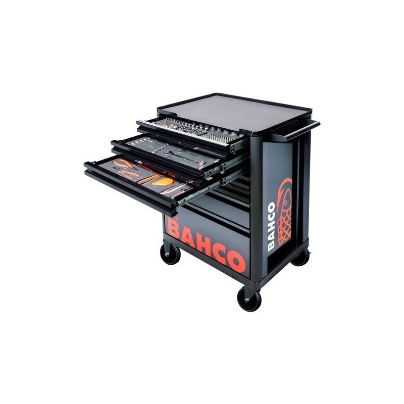 CARRO 216 HERRAMIENTAS METALICO 7 CAJONES NEGRO
