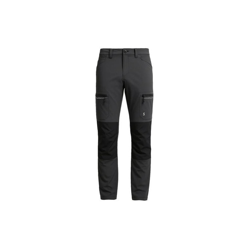 PANTALON STRETCH MULTIBOLSILLOS GRIS/NEGRO T.2XL