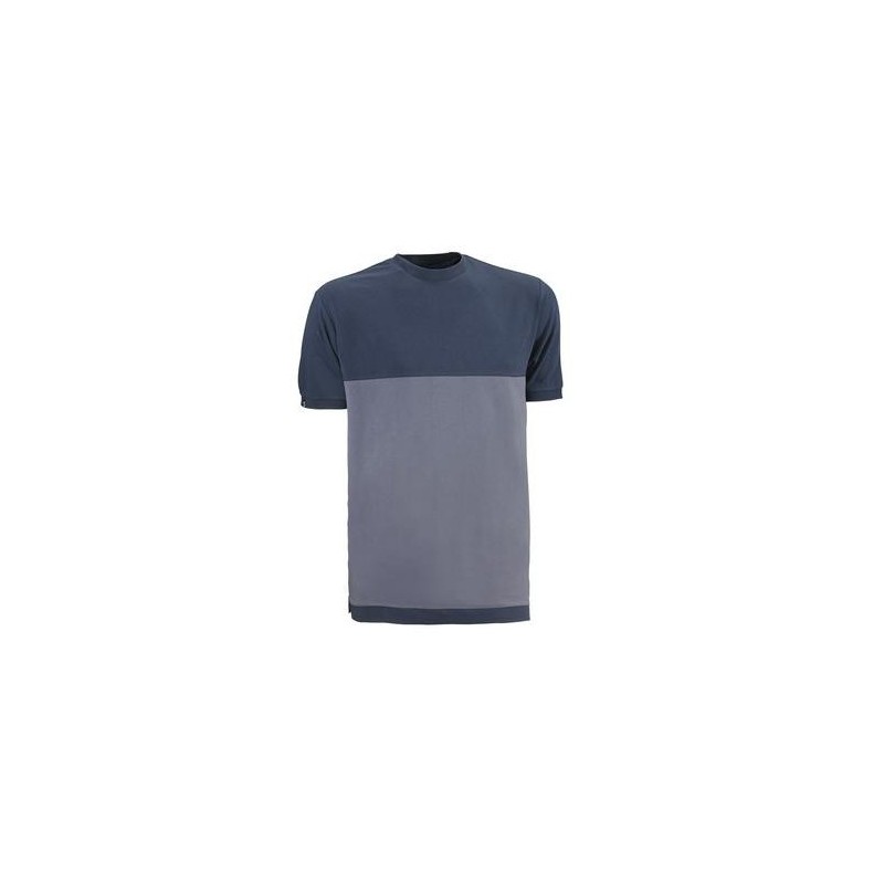 CAMISETA MANGA CORTA FENIX TRANSPI GRIS/AZUL T.3XL