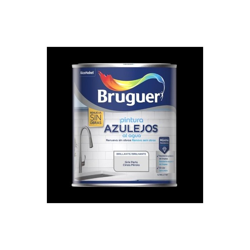 ESMALTE AZULEJOS AGUA BRILLANTE GRIS PERLA 750ML