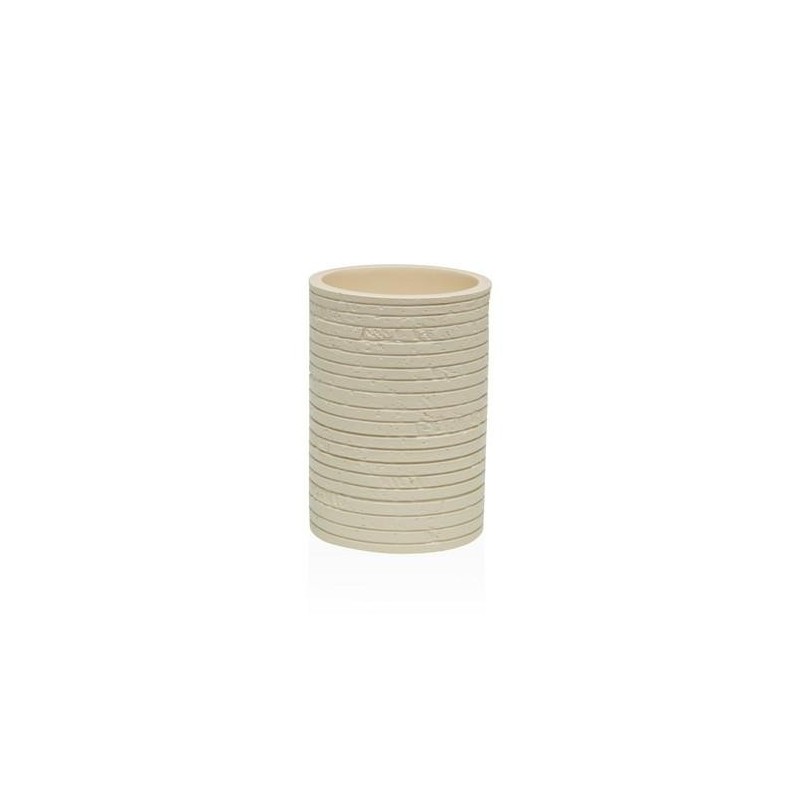 VASO CEPILLO DIENTES BURSA BEIGE Y DORADO 22231122