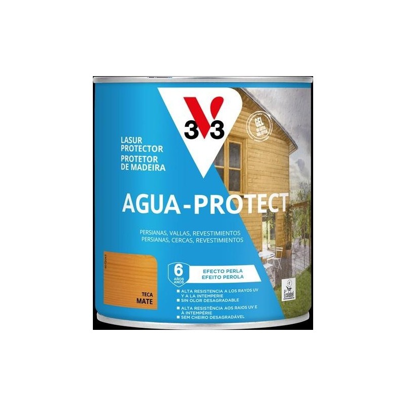 LASURE AGUA PROTECT TECA MATE 0.75L