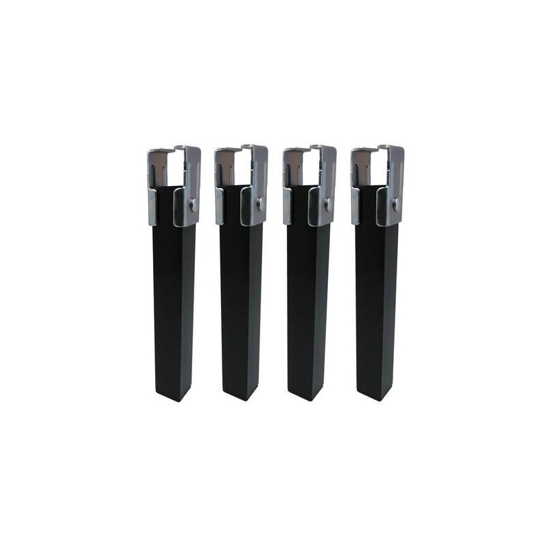 JUEGO 4 PATAS SOMIER PT25 250X35X35MM S/R NEGRO