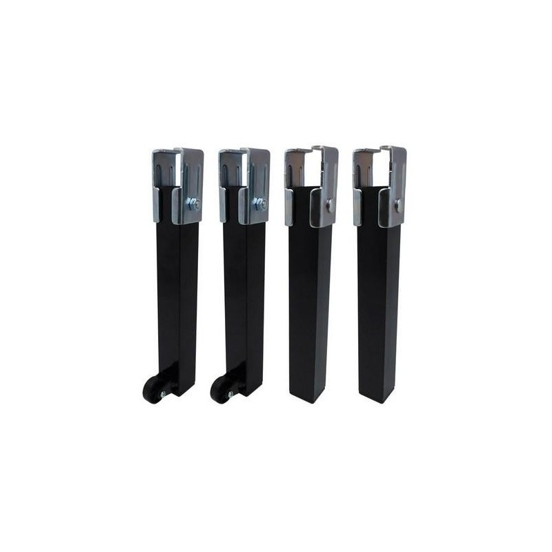 JUEGO 4 PATAS SOMIER PT25 265X30X30MM C/R NEGRO