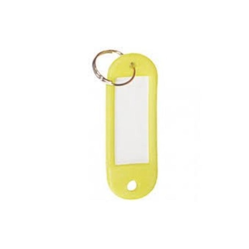 LLAVERO PORTAETIQUETAS AMARILLO (BOLSA-100)