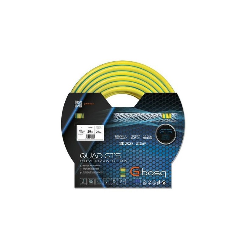 MANGUERA C/REFUERZO 19MMX50M QUAD GTS AMARILLO