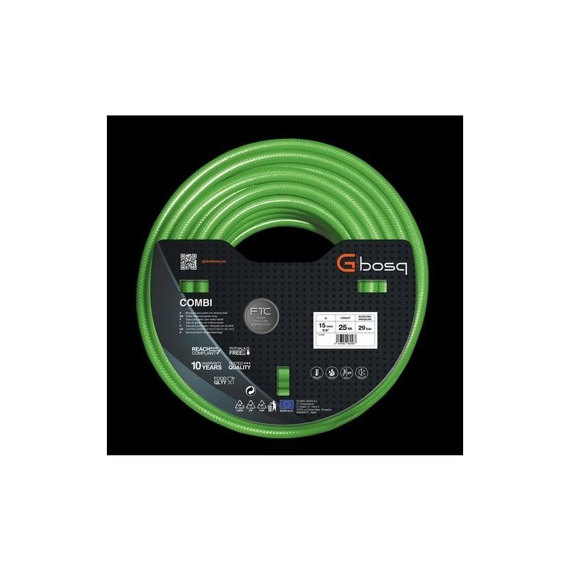 KIT MANGUERA C/REFUERZO 15MMX15MT COMBI FTC