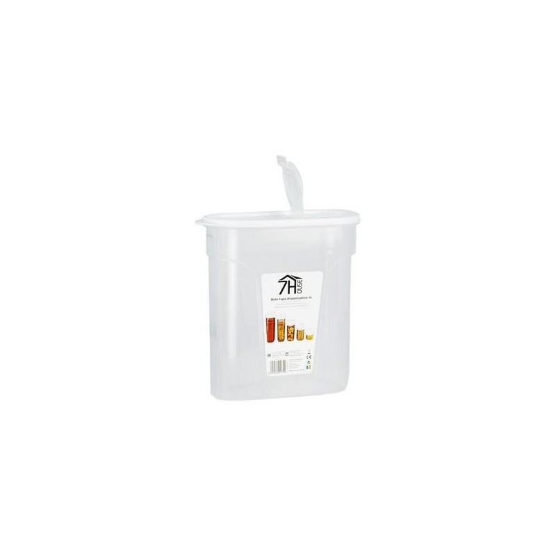 BOTE CON TAPA DISPENSADORA 4L BLANCO 4139