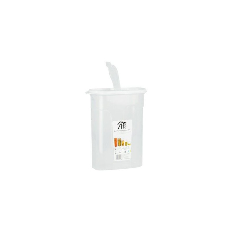 BOTE CON TAPA DISPENSADORA 2,4L BLANCO 4138