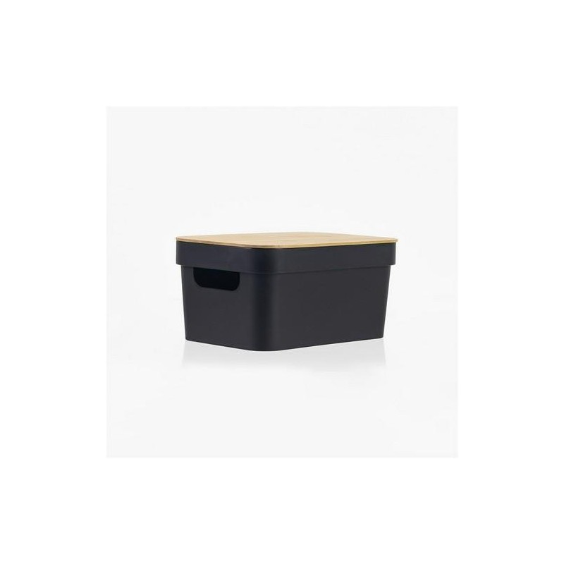 CESTA ORDENACION RECTANGULAR C/ TAPA NEGRA 5,73L