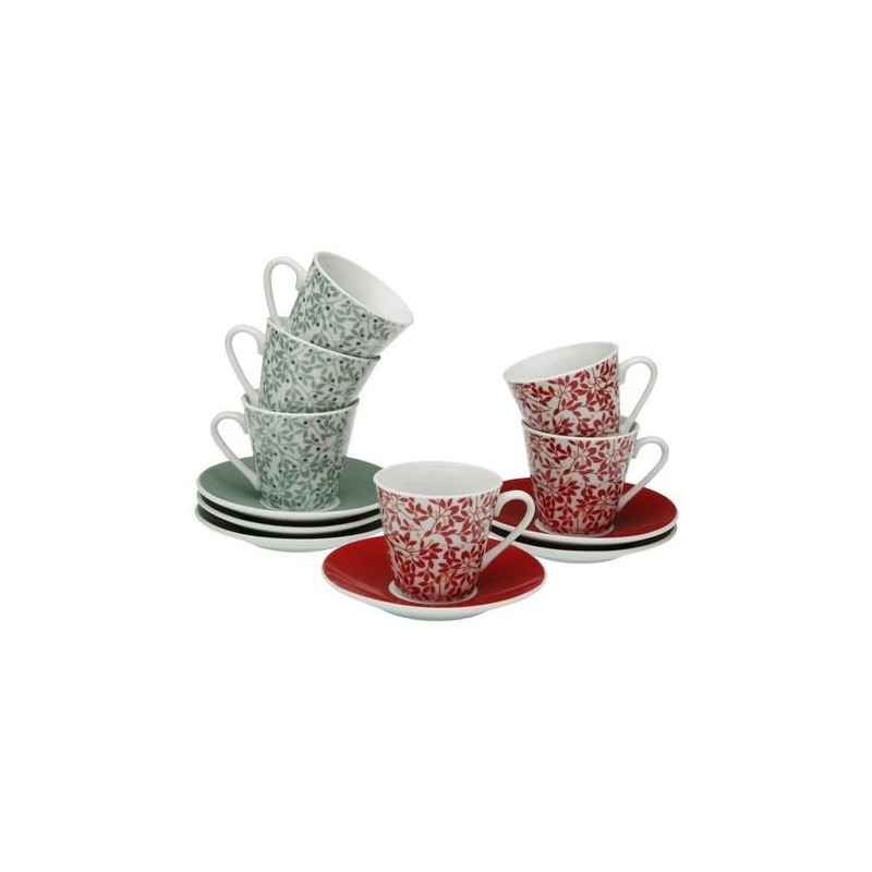 SET 6 TAZAS CAFE NINA COLOR SURTIDO 20090584