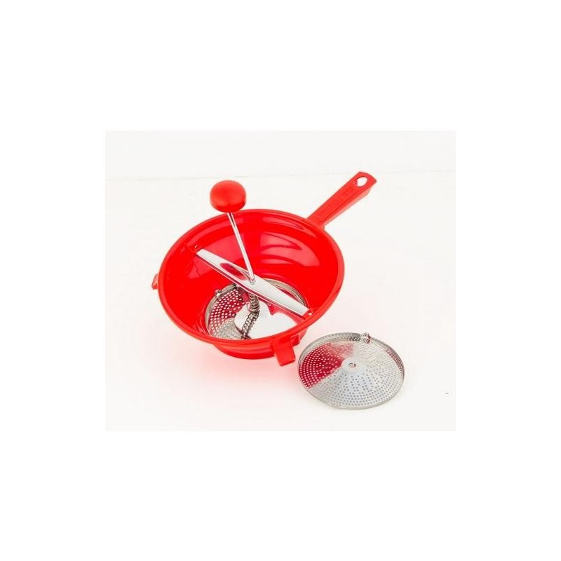 PASAPURES PLASTICO CON 2 DISCOS INOX 24 CM