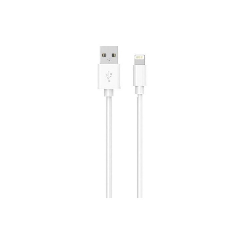 CABLE USB-A / LIGHTNING 1M 2,4A BLANCO