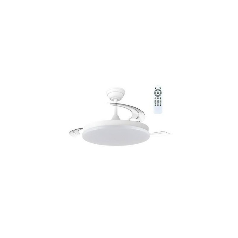 VENTILADOR TECHO ASPAS RECTRACTIL MILKY 48W BLANCO