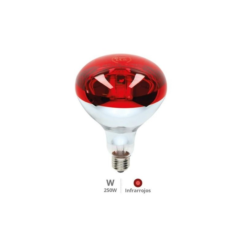 LAMPARA INFRARROJOS 125MM E27 MAX. 250W
