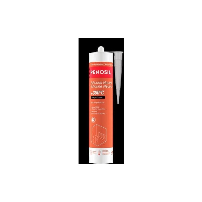 SILICONA NEUTRA +300ºC NEGRO 300ML H40107