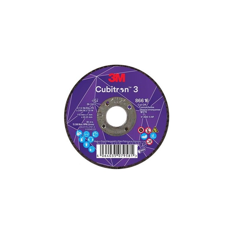 DISCO DE CORTE 88775 36 T41 125X2X22.23MM 25UNIDS