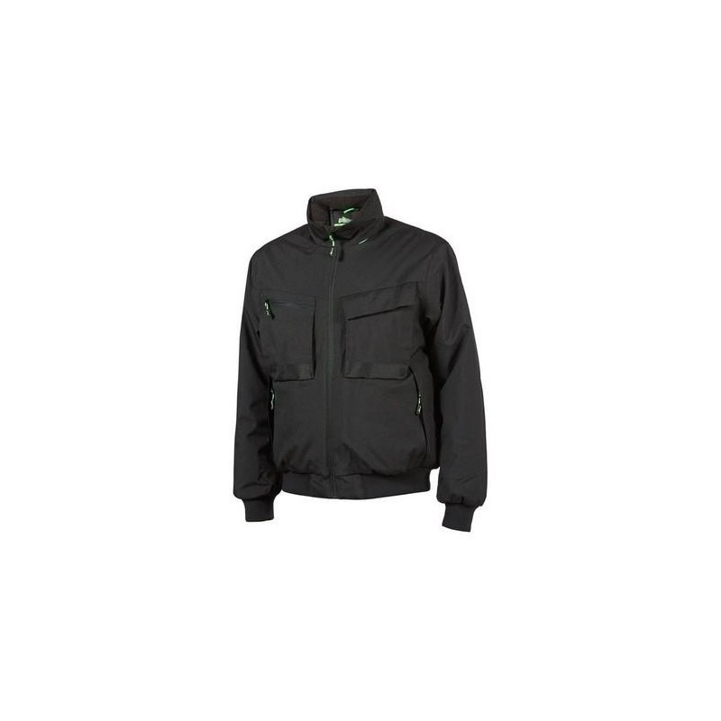 CHAQUETA BOMBER TRABAJO NEGRO CARBON KEMI T-S