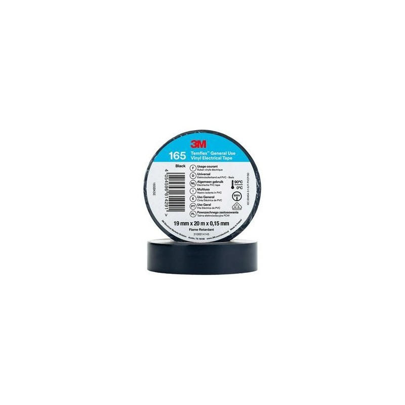 CINTA ELECTRICA PVC TEMFLEX 165 NARANJA 19MMX20M