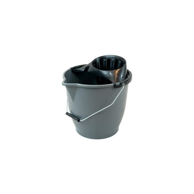 CUBO 13L NEGRO ASA METAL C/ESC EXTRA FUERTE AZUL