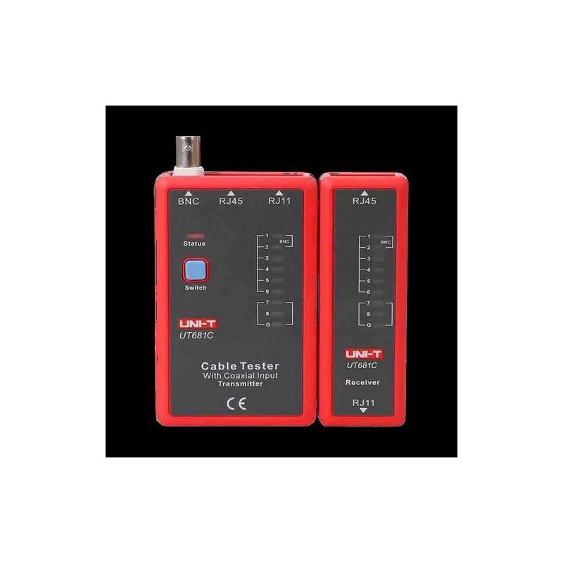 COMPROBADOR TESTER DE CABLES RJ45/RJ11/BNC UT681C