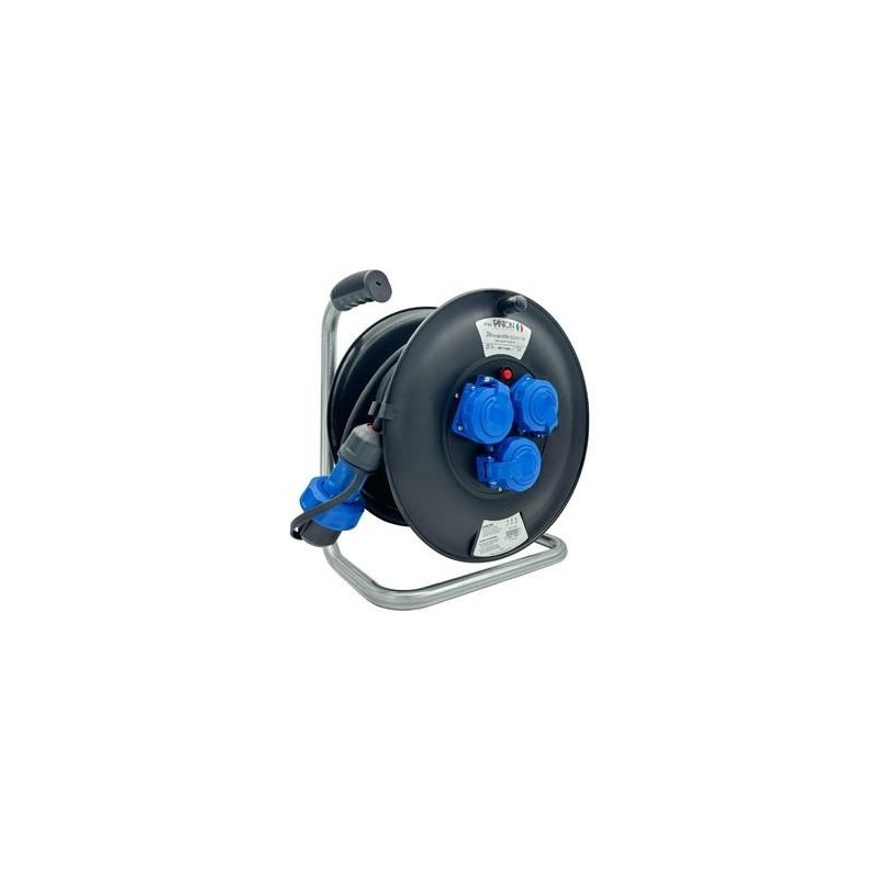TAMBOR DE CABLE 25M IP65 3400W 31X35X20CM