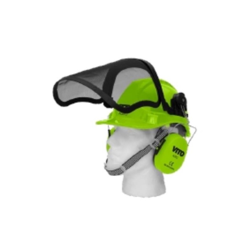 CASCO SEGURIDAD CON PROTECCION FACIAL Y AURICULAR